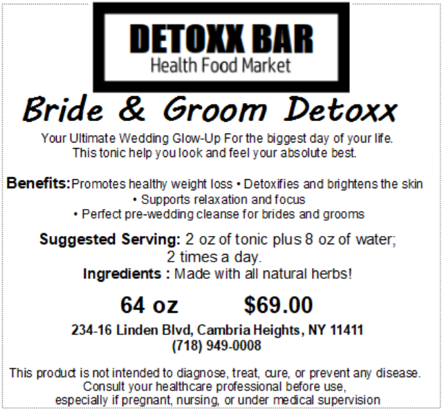 Bride & Groom Detoxx