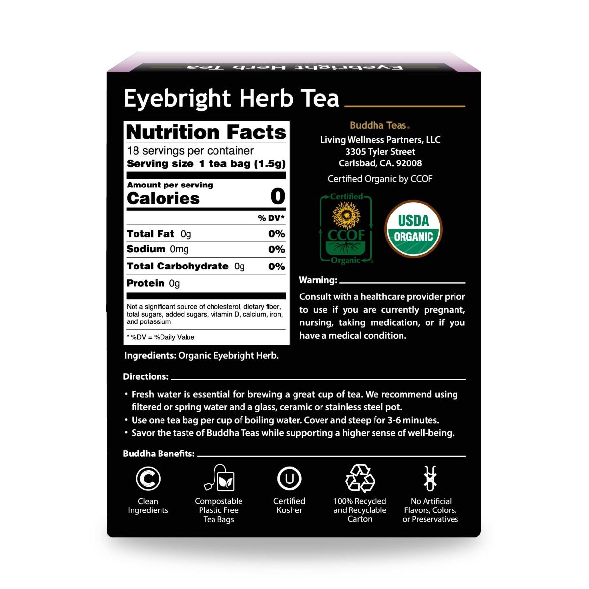 Buddha Teas Eyebright Herb Tea