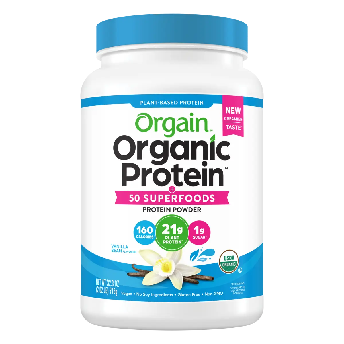 Orgain Organic Protein Superfoods Plant Based Protein Powder Vanilla