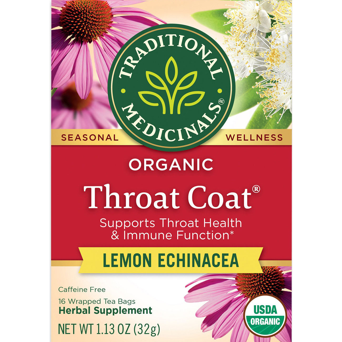 Traditional Medicinals Throat Coat Lemon Echinacea