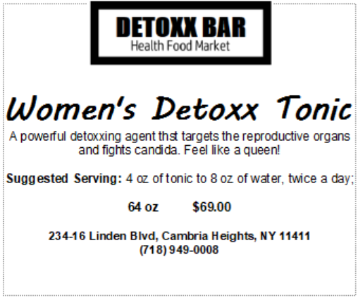 Women's Detoxx Tonic