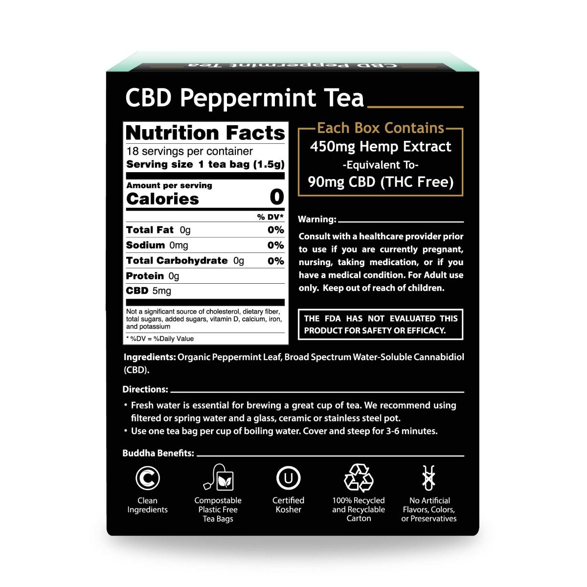 Buddha Tea CBD Peppermint Tea