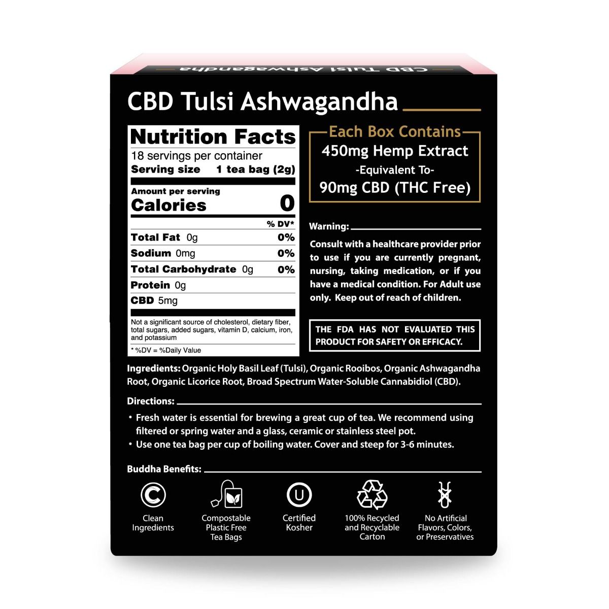 Buddha Teas CBD Tulsi Ashwagandha