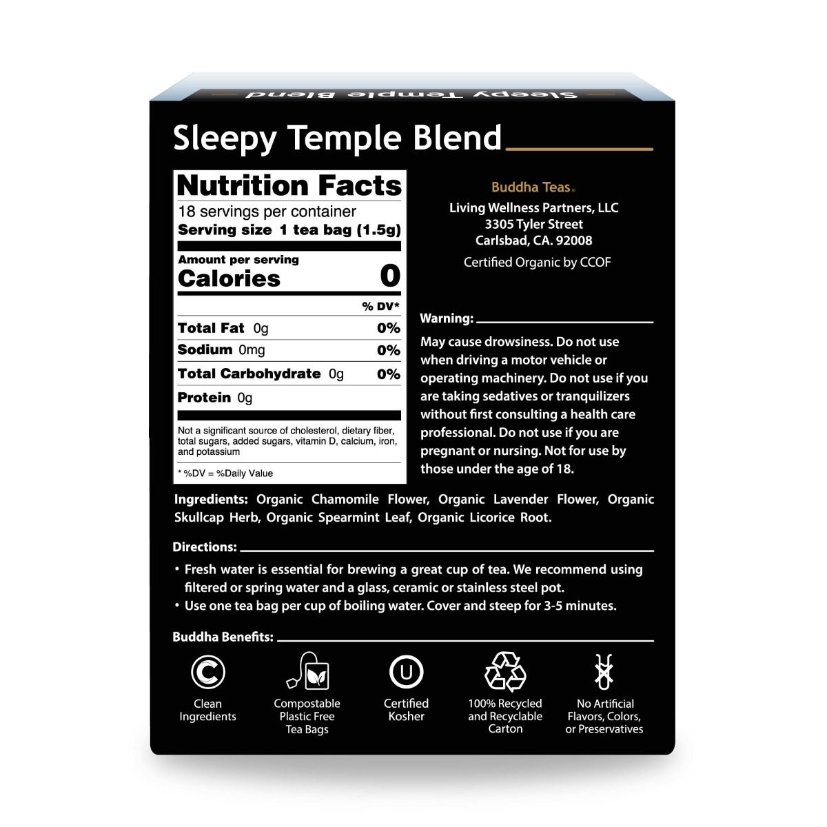 Buddha Tea Sleepy Temple Blend Tea