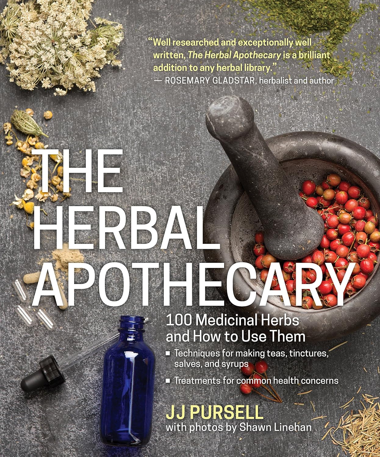 The Herbal Apothecary: 100 Medicinal Herbs and How to Use Them- JJ Pursell