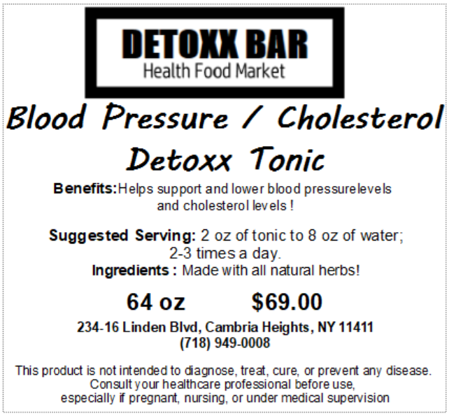 Blood Pressure / Cholesterol Detoxx Tonic