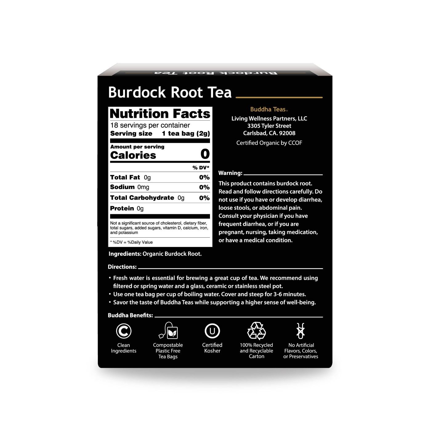 Buddha Teas Burdock Root Tea