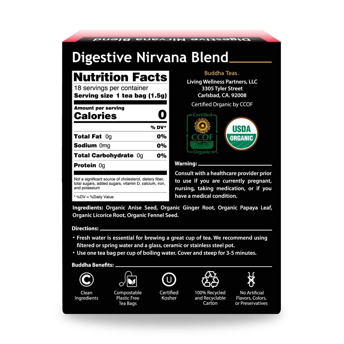 Buddha Teas Digestive Nirvana Blend