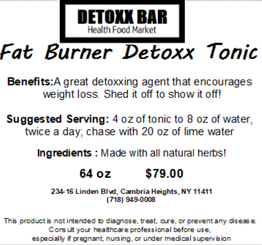 Fat Burner Detoxx Tonic