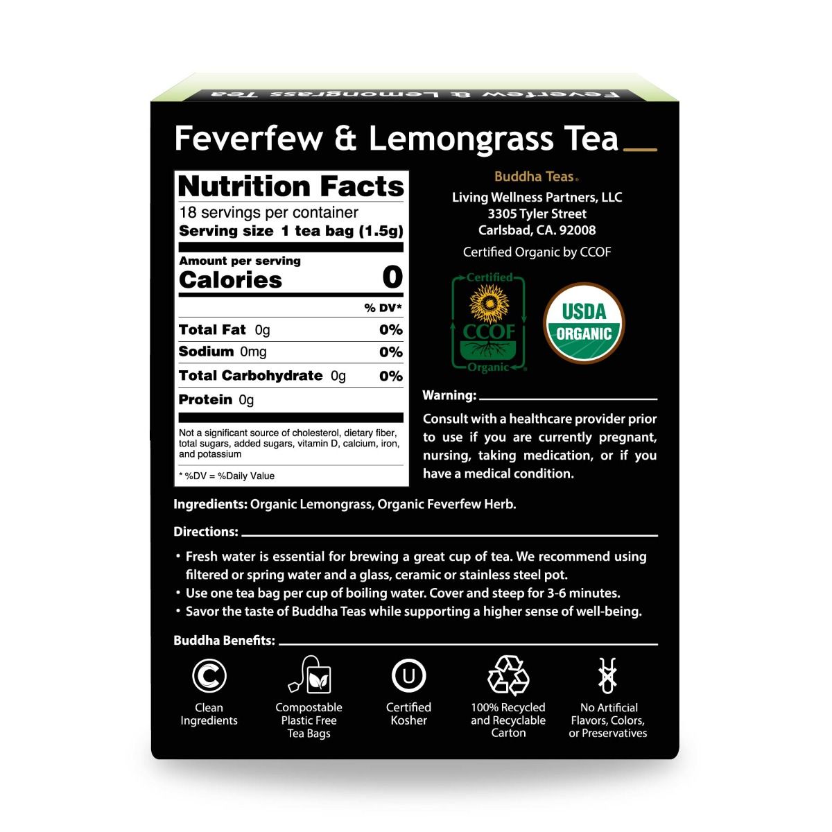 Buddha Teas Feverfew Lemongrass