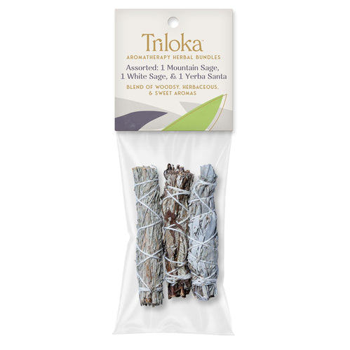 Triloka 3pc Mini Assorted Smudge Set
