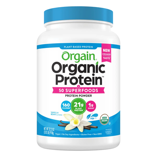 Orgain Organic Protein Superfoods Plant Based Protein Powder Vanilla