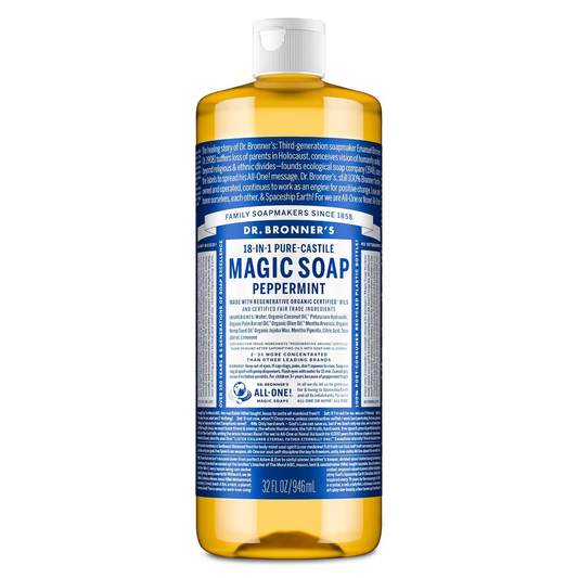 Dr Bronner's Peppermint-Pure-Castile-Liquid-Soap 32fl oz