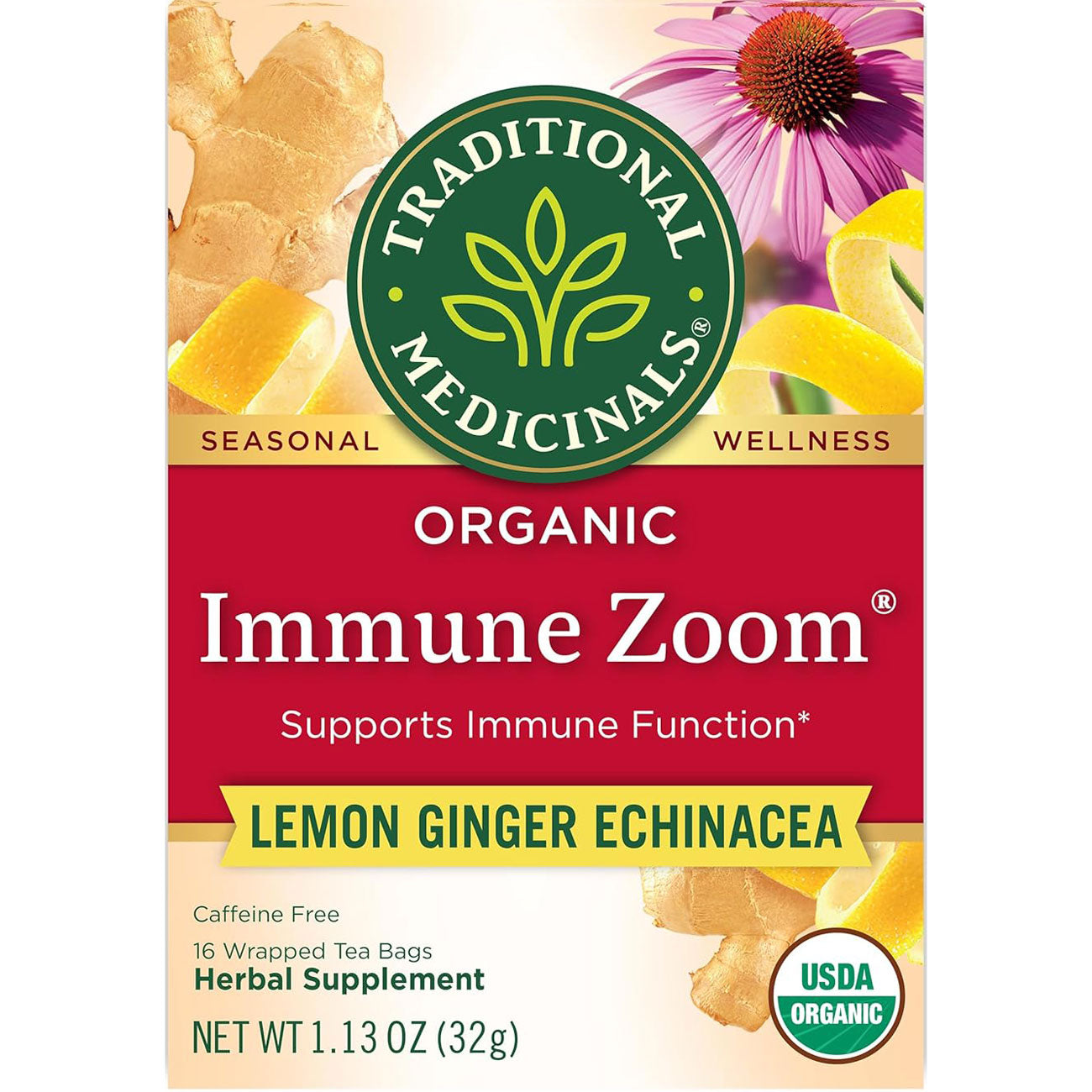 Traditional Medicinals Immune Zoom Lemon Ginger