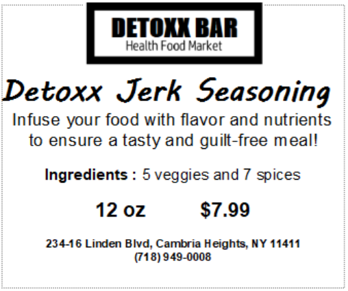 Detoxx Jerk Seasoning