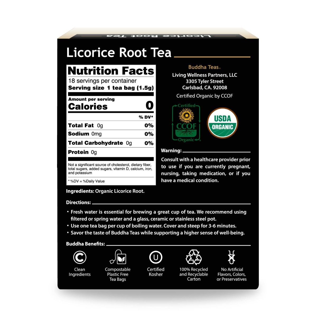Buddha Teas Licorice Root Tea