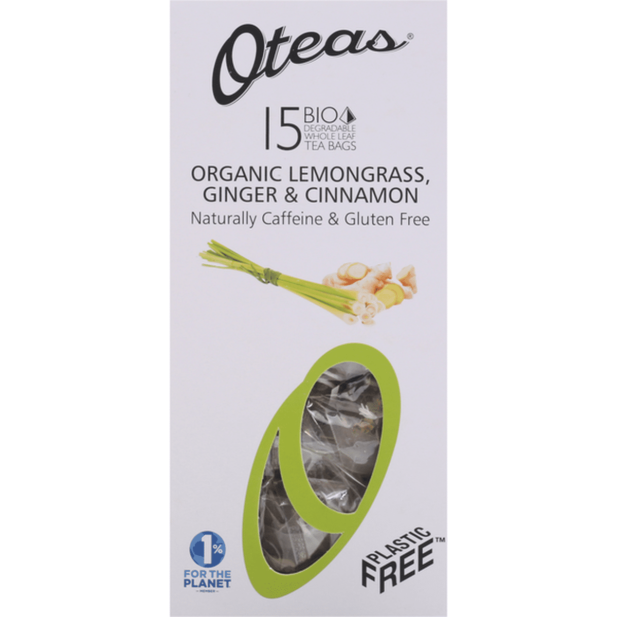 Oteas Organic Lemongrass Ginger & Cinnamon