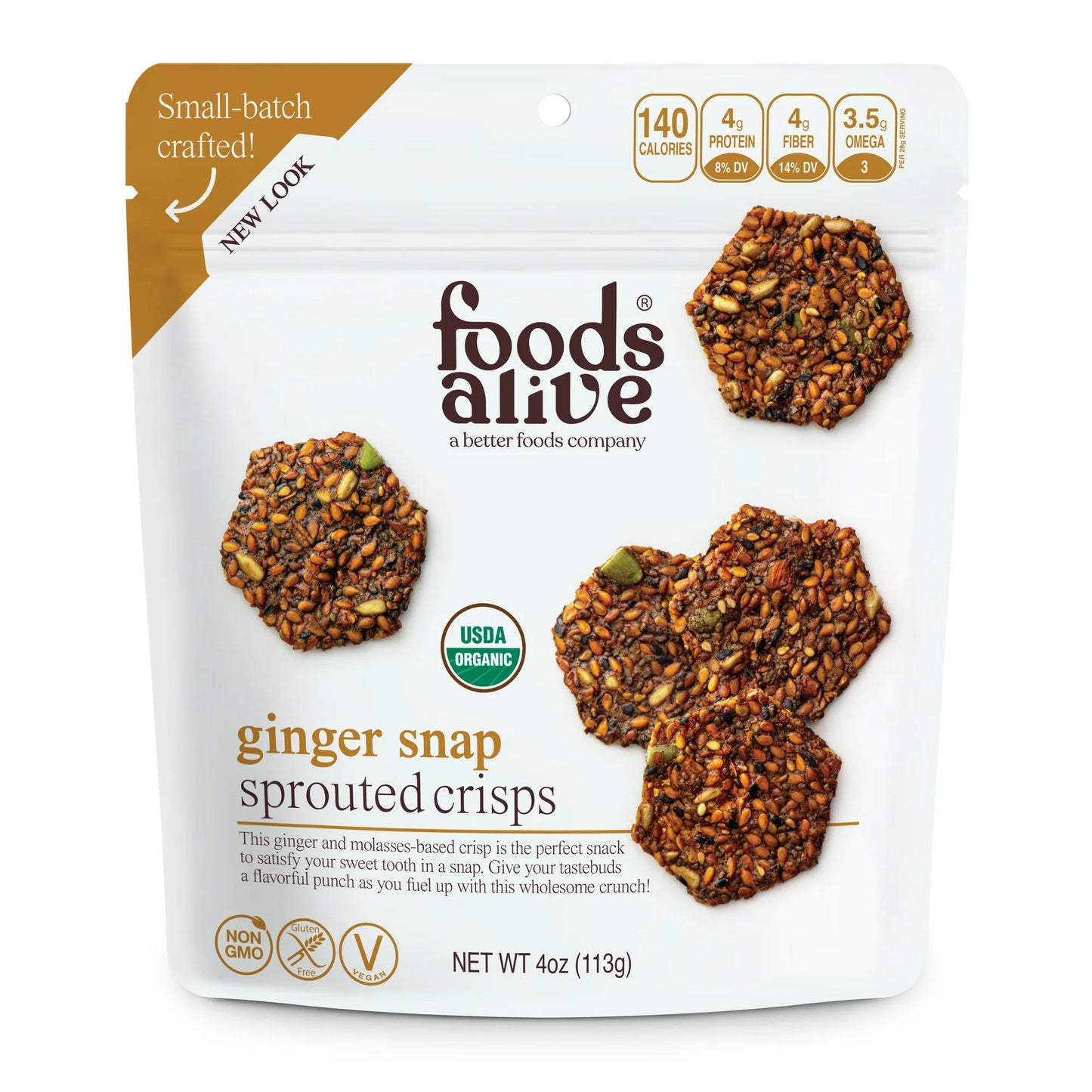 Ginger Snap - organic sprouted crisps