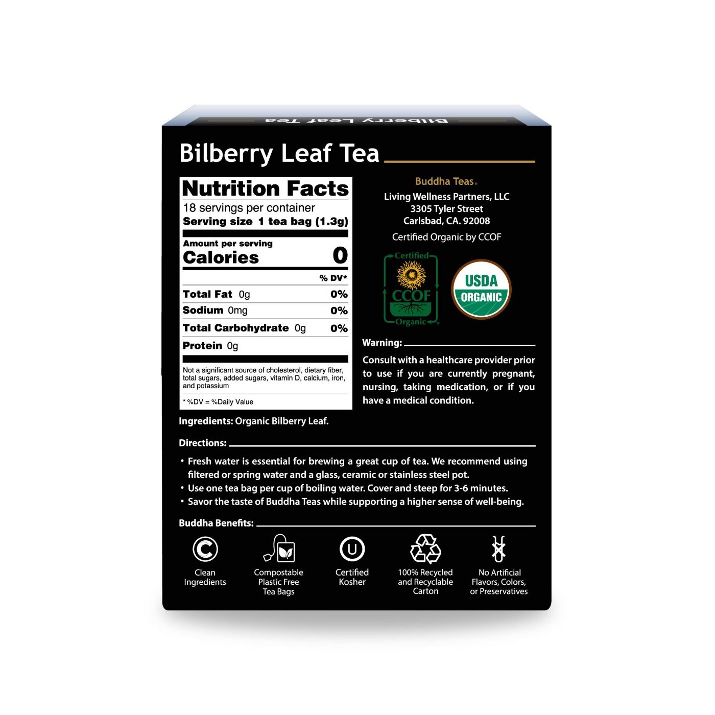 Buddha Teas Bilberry Leaf Tea
