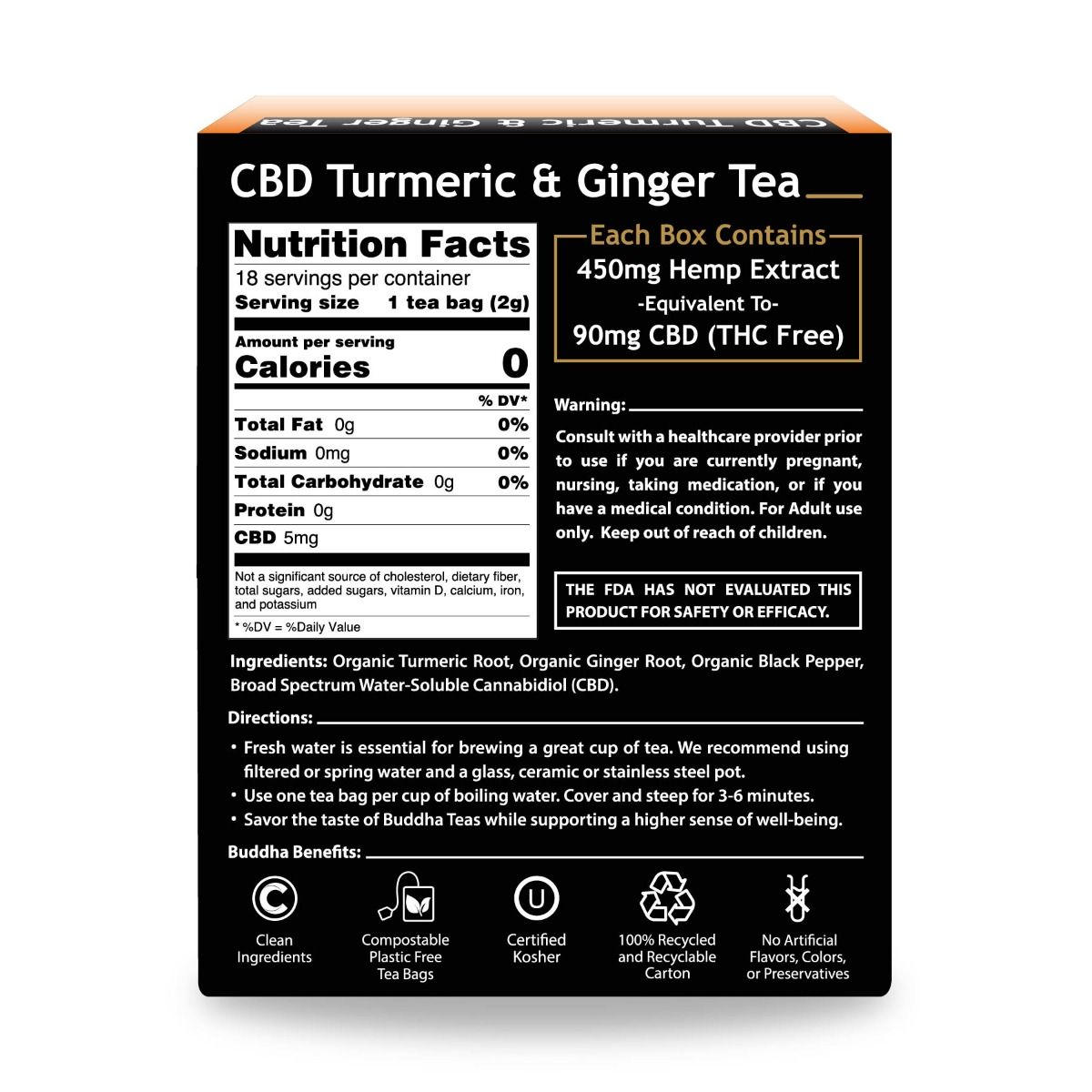 Buddha Tea CBD Turmeric & Ginger Tea
